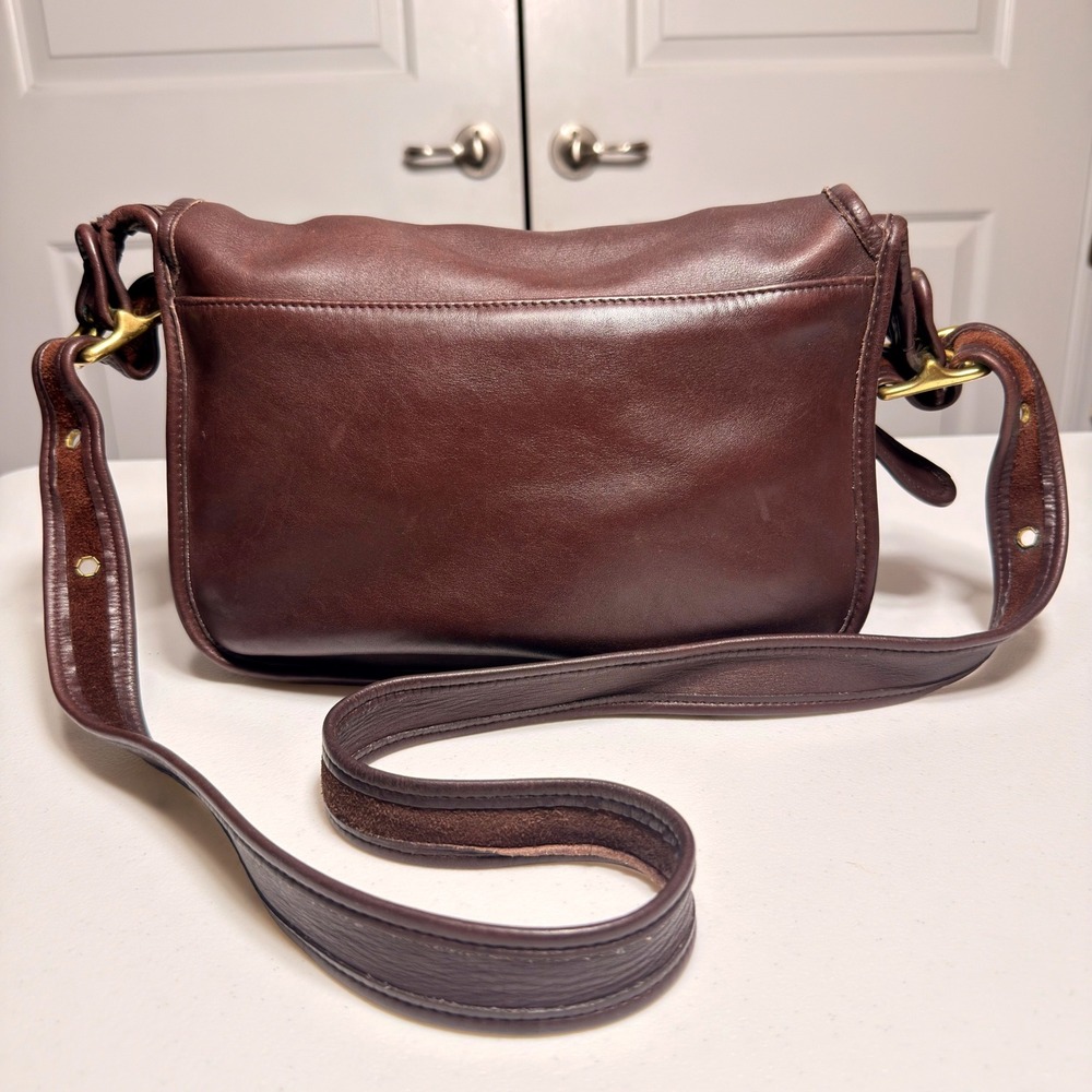 Vintage Coach Patricia's Legacy 9951 Brown Leather Crossbody Saddle Bag USA Made